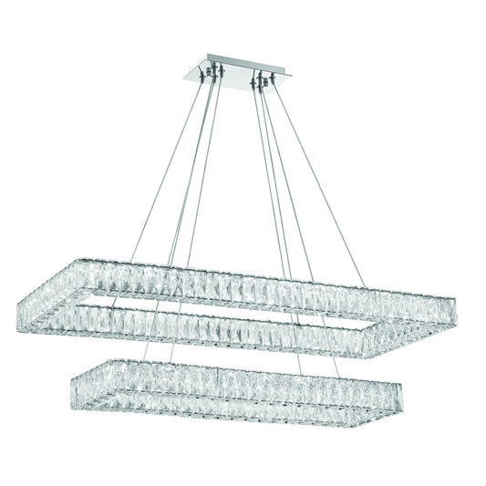 Kinsley 41.5'' Polished Chrome Chandelier Silver 41.5"W x 12"H x 18"D