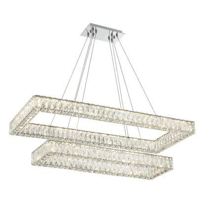 Kinsley 41.5'' Polished Chrome Chandelier Silver 41.5"W x 12"H x 18"D