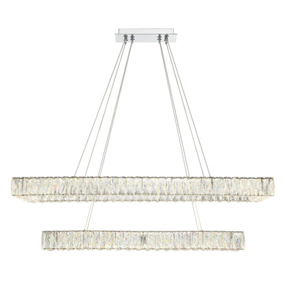 Kinsley 41.5'' Polished Chrome Chandelier Silver 41.5"W x 12"H x 18"D