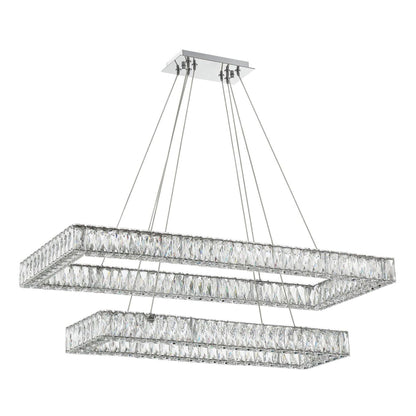 Kinsley 41.5'' Polished Chrome Chandelier Silver 41.5"W x 12"H x 18"D