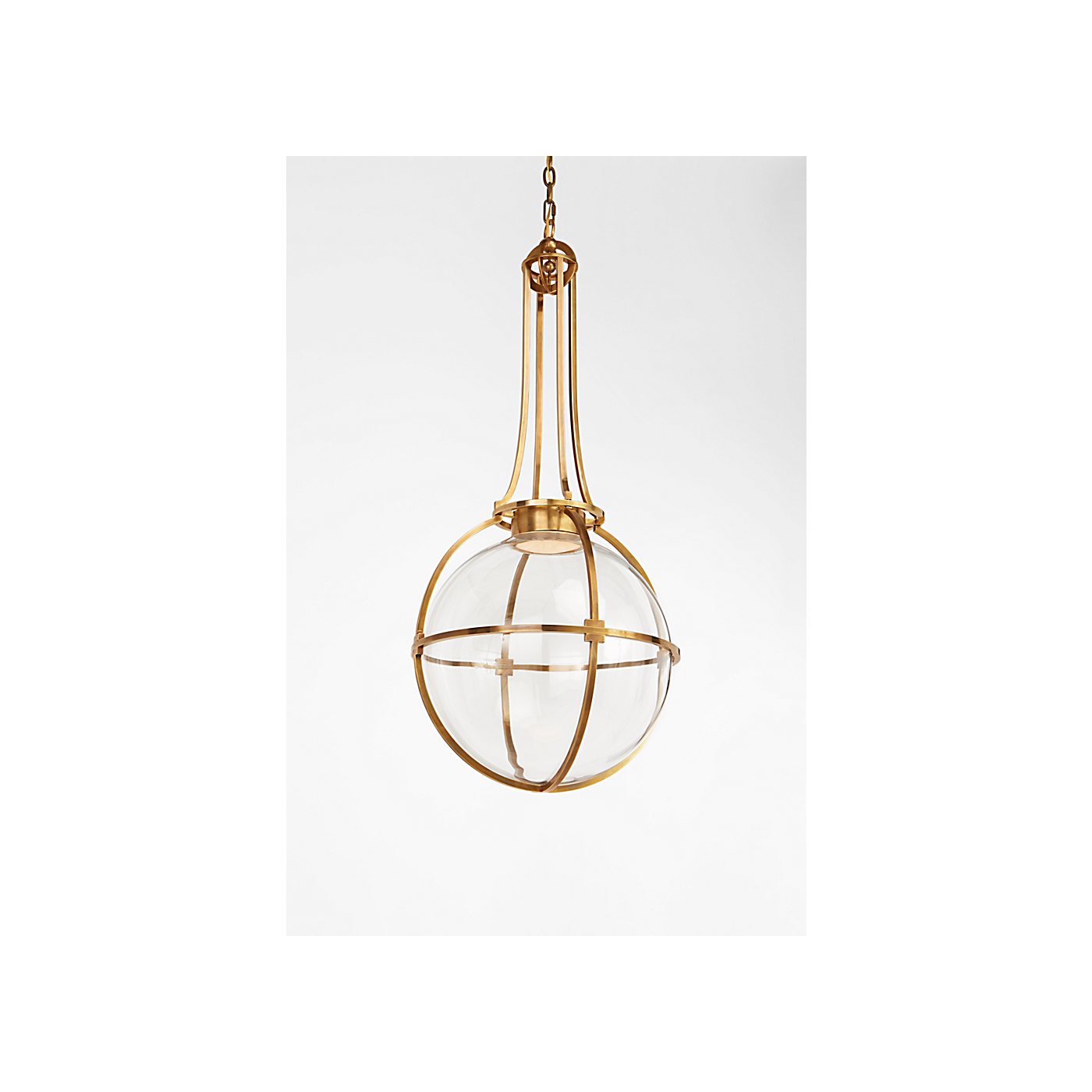 Gracie Large Captured Globe Pendant with Clear Glass