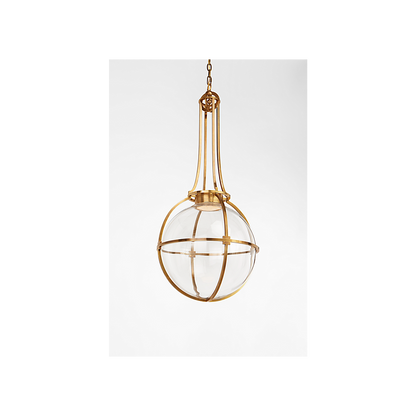 Gracie Large Captured Globe Pendant with Clear Glass