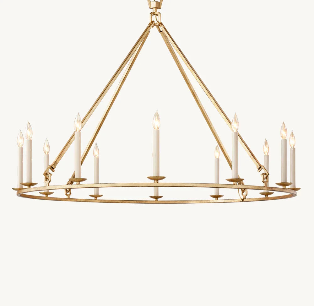 19th C. English Openwork Round Chandelier 50"