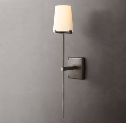 Pauillac Fabric Shade Torch Sconce