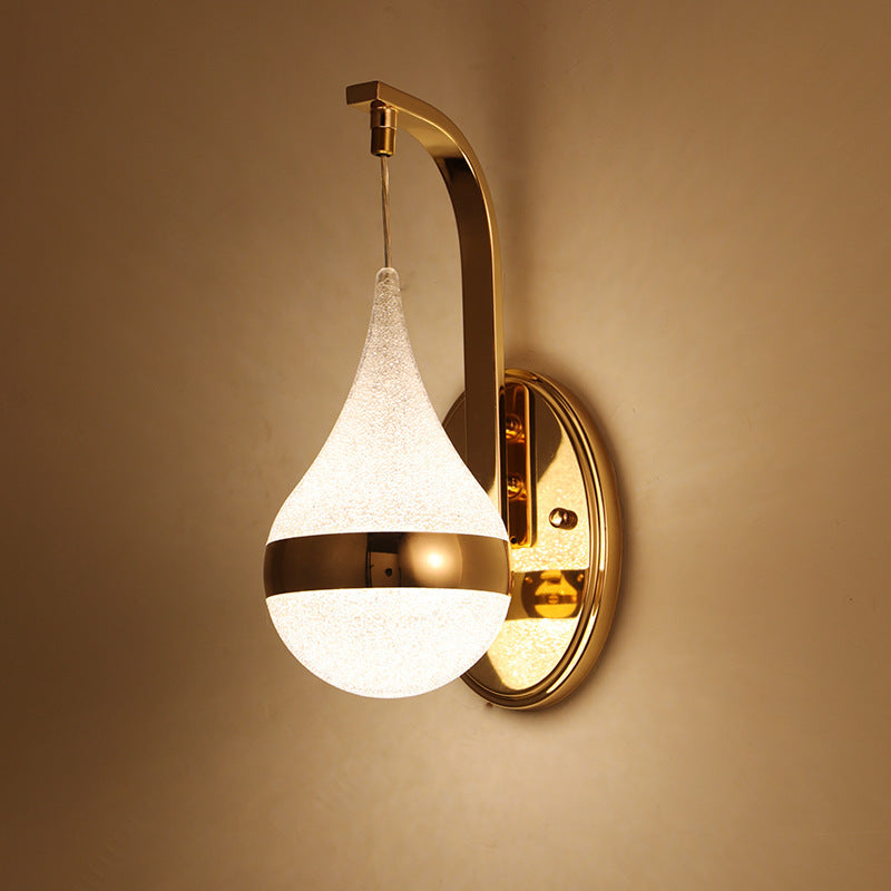 LumaDrop Minimalist LED Wall Lamp – Acrylic Bedside Elegance