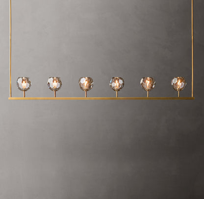 Boule De Cristal Smoke Glass Linear Chandelier 60"