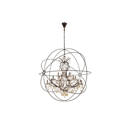 Elegant Lighting Geneva 25 Light 60" Wide Crystal Chandelier with Clear Royal Cut Crystals