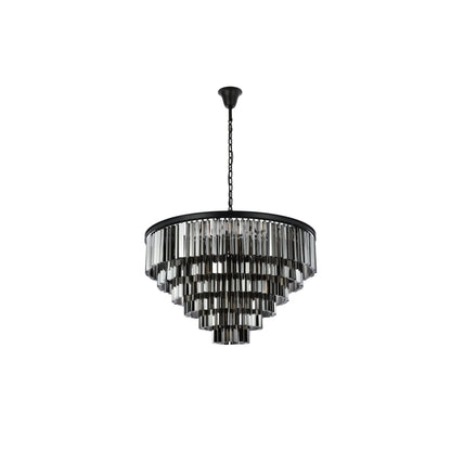 Elegant Lighting Sydney 33 Light 44" Wide Crystal Chandelier with Silver Shade Royal Cut Crystals