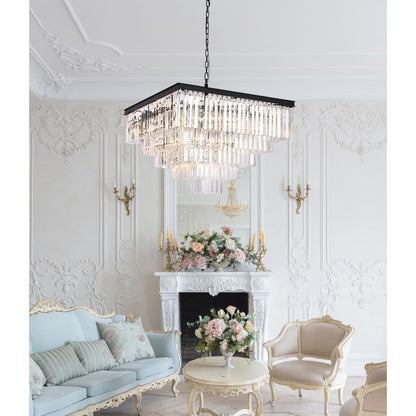 Elegant Lighting Sydney 21 Light 34" Wide Crystal Waterfall Chandelier