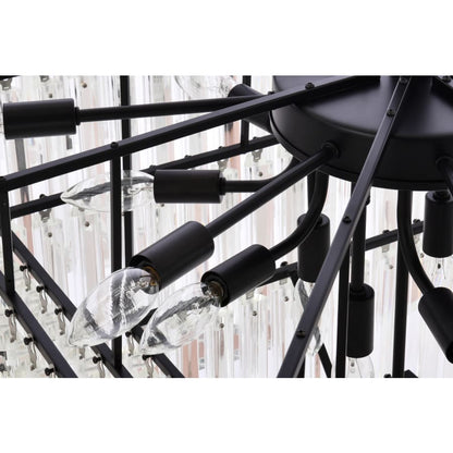 Elegant Lighting Sydney 21 Light 34" Wide Crystal Waterfall Chandelier