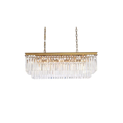 Elegant Lighting Sydney 12 Light 40" Wide Crystal Waterfall Chandelier