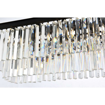 Elegant Lighting Sydney 12 Light 40" Wide Crystal Linear Chandelier with Clear Royal Cut Crystals