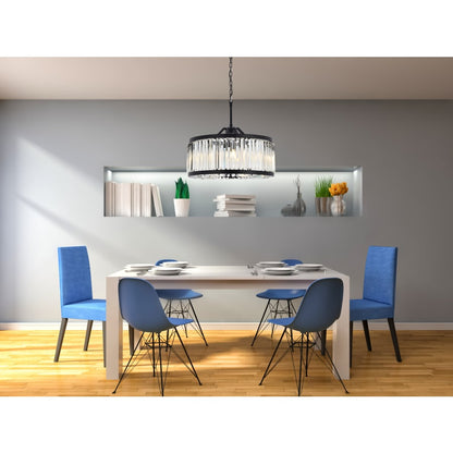 Elegant Lighting Chelsea 8 Light 28" Wide Crystal Drum Chandelier with Clear Royal Cut Crystals