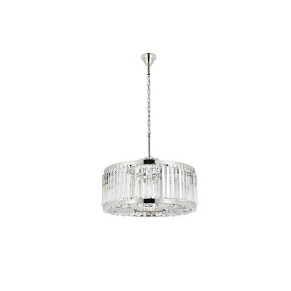 Elegant Lighting Chelsea 8 Light 28" Wide Crystal Drum Chandelier with Clear Royal Cut Crystals