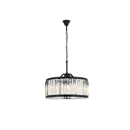 Elegant Lighting Chelsea 8 Light 28" Wide Crystal Drum Chandelier with Clear Royal Cut Crystals