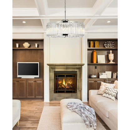 Elegant Lighting Chelsea 10 Light 36" Wide Crystal Drum Chandelier with Clear Royal Cut Crystals