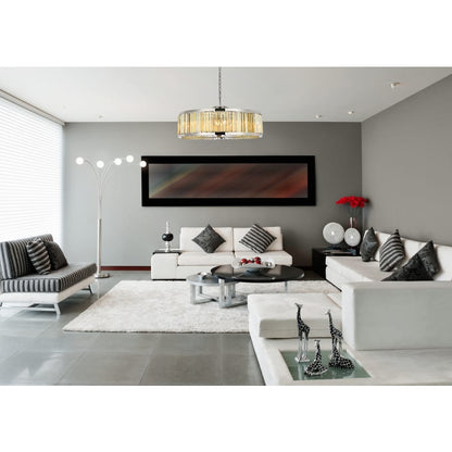 Elegant Lighting Chelsea 10 Light 44" Wide Crystal Drum Chandelier with Golden Teak Royal Cut Crystals