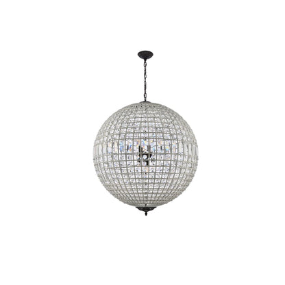Elegant Lighting Olivia 8 Light 36" Wide Crystal Globe Chandelier with Clear Royal Cut Crystals
