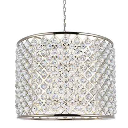 Elegant Lighting Madison 12 Light 36" Wide Crystal Drum Chandelier with Clear Royal Cut Crystals