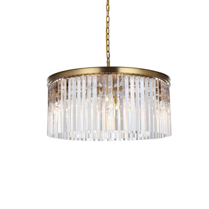 Elegant Lighting Sydney 8 Light 32" Wide Crystal Drum Chandelier