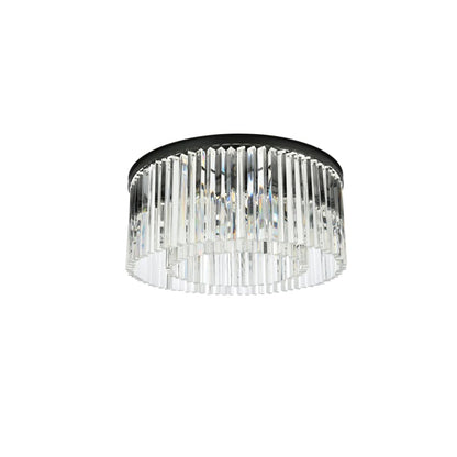 Elegant Lighting Sydney 8 Light 32" Wide Flush Mount Drum Ceiling Fixture with Clear Royal Cut Crystals