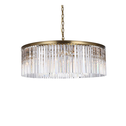 Elegant Lighting Sydney 10 Light 44" Wide Crystal Drum Chandelier