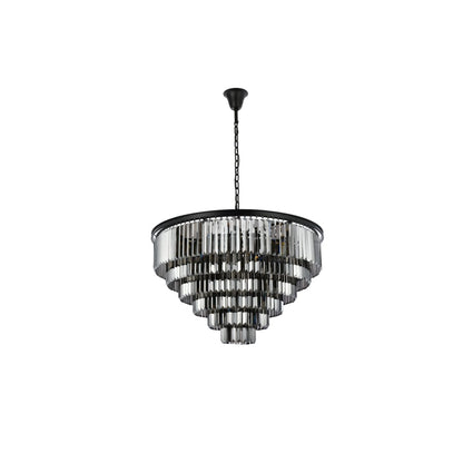 Elegant Lighting Sydney 33 Light 44" Wide Crystal Chandelier with Silver Shade Royal Cut Crystals