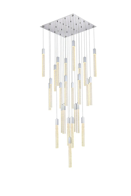 Weston 25 Light 36" Wide LED Crystal Multi Light Pendant with Clear Crystal Accents