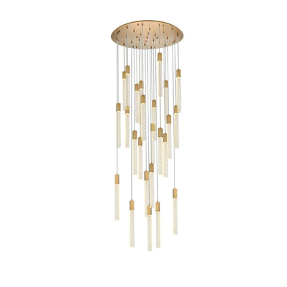 Elegant Lighting Weston 25 Light 42" Wide LED Crystal Multi Light Pendant with Clear Crystal Accents