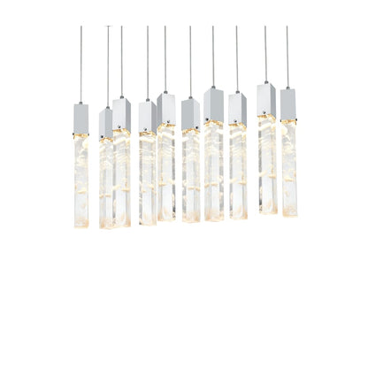 Elegant Lighting Aurora 42" Wide Crystal Linear Pendant