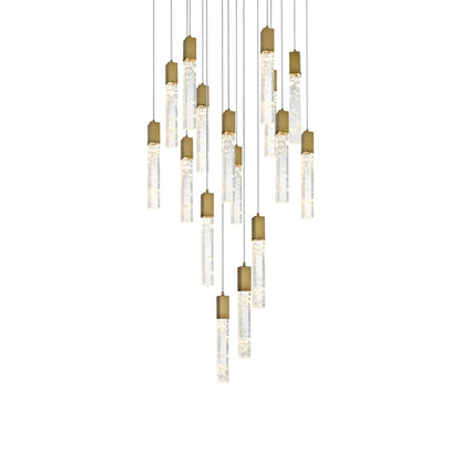 Elegant Lighting Aurora 30" Wide Crystal Multi Light Pendant