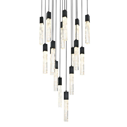 Elegant Lighting Aurora 30" Wide Crystal Multi Light Pendant