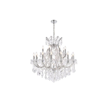 Elegant Lighting Maria Theresa 24 Light 36" Wide Crystal Chandelier with Clear Royal Cut Crystals