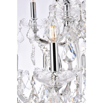 Elegant Lighting Maria Theresa 28 Light 38" Wide Crystal Chandelier with Clear Royal Cut Crystals
