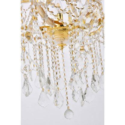 Elegant Lighting Maria Theresa 28 Light 38" Wide Crystal Chandelier with Clear Royal Cut Crystals