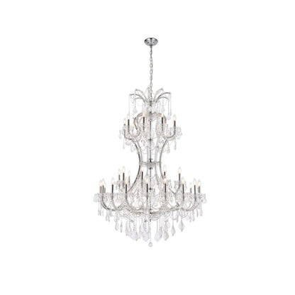 Elegant Lighting Maria Theresa 36 Light 46" Wide Crystal Chandelier with Clear Royal Cut Crystals