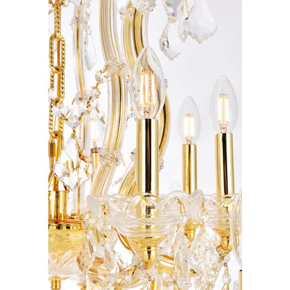 Elegant Lighting Maria Theresa 37 Light 44" Wide Crystal Chandelier with Clear Royal Cut Crystals