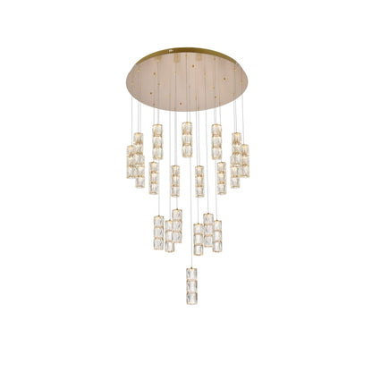 Elegant Lighting Polaris 20 Light 38" Wide LED Crystal Chandelier
