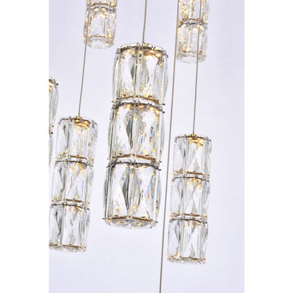 Elegant Lighting Polaris 20 Light 38" Wide LED Crystal Chandelier