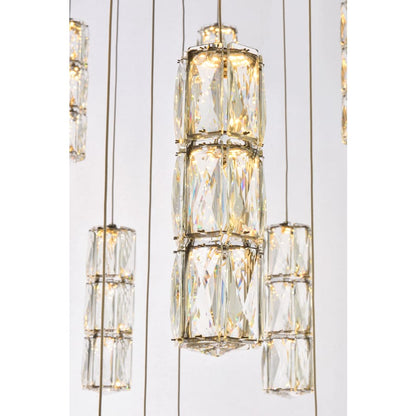 Elegant Lighting Polaris 25 Light 42" Wide LED Crystal Chandelier