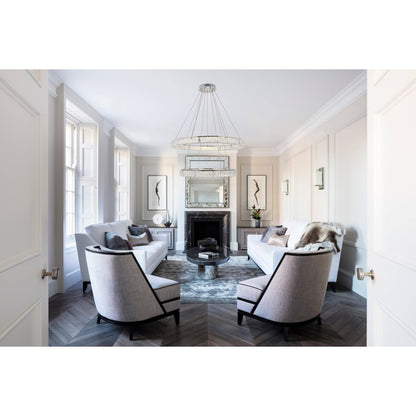 Elegant Lighting Monroe 2 Light 42" Wide LED Crystal Ring Chandelier with Clear Royal Cut Crystals