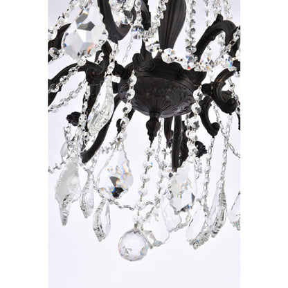 Elegant Lighting Rosalia 8 Light 24" Wide Crystal Chandelier with Golden Teak Royal Cut Crystals
