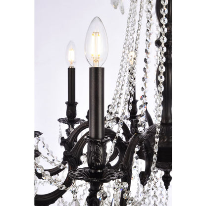 Elegant Lighting Rosalia 10 Light 28" Wide Crystal Chandelier with Clear Royal Cut Crystals