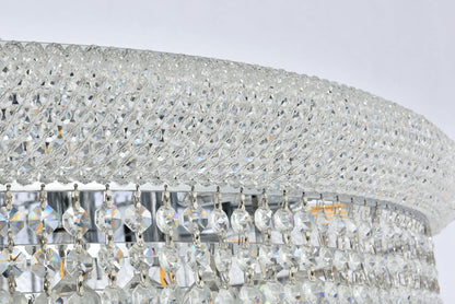Primo 30 Light 42" Wide Flush Mount Waterfall Ceiling Fixture with Clear Royal Cut Crystals