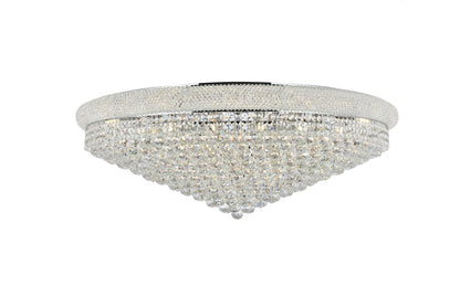 Primo 30 Light 42" Wide Flush Mount Waterfall Ceiling Fixture with Clear Royal Cut Crystals