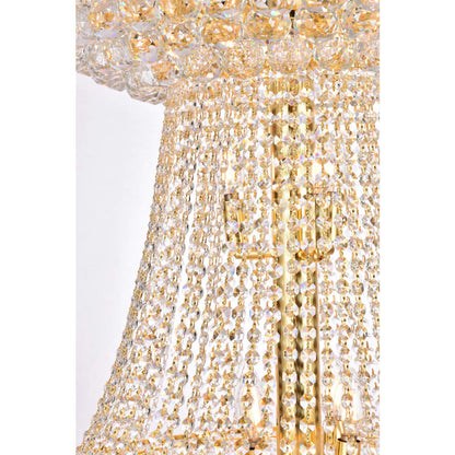 Elegant Lighting Primo 28 Light 36" Wide Crystal Empire Chandelier with Clear Royal Cut Crystals