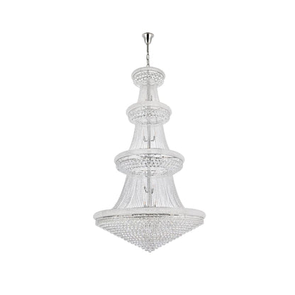 Elegant Lighting Primo 48 Light 54" Wide Crystal Empire Chandelier with Clear Royal Cut Crystals