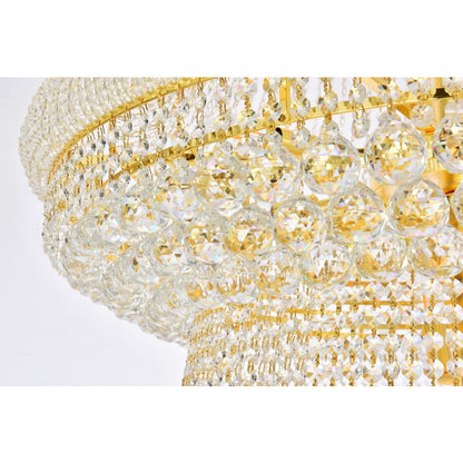 Elegant Lighting Primo 48 Light 54" Wide Crystal Empire Chandelier with Clear Royal Cut Crystals