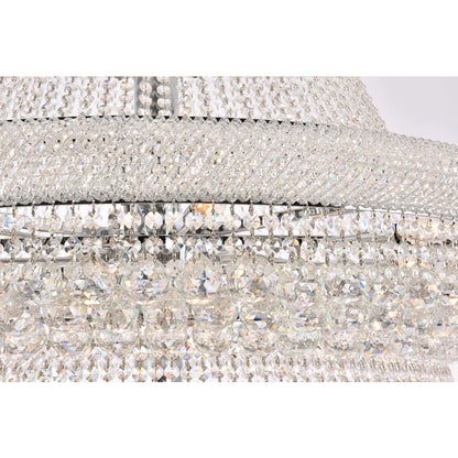 Elegant Lighting Primo 66 Light 72" Wide Crystal Empire Chandelier with Clear Royal Cut Crystals