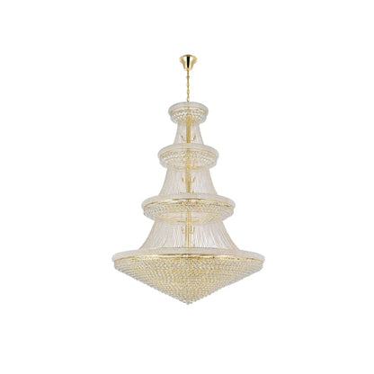 Elegant Lighting Primo 66 Light 72" Wide Crystal Empire Chandelier with Clear Royal Cut Crystals